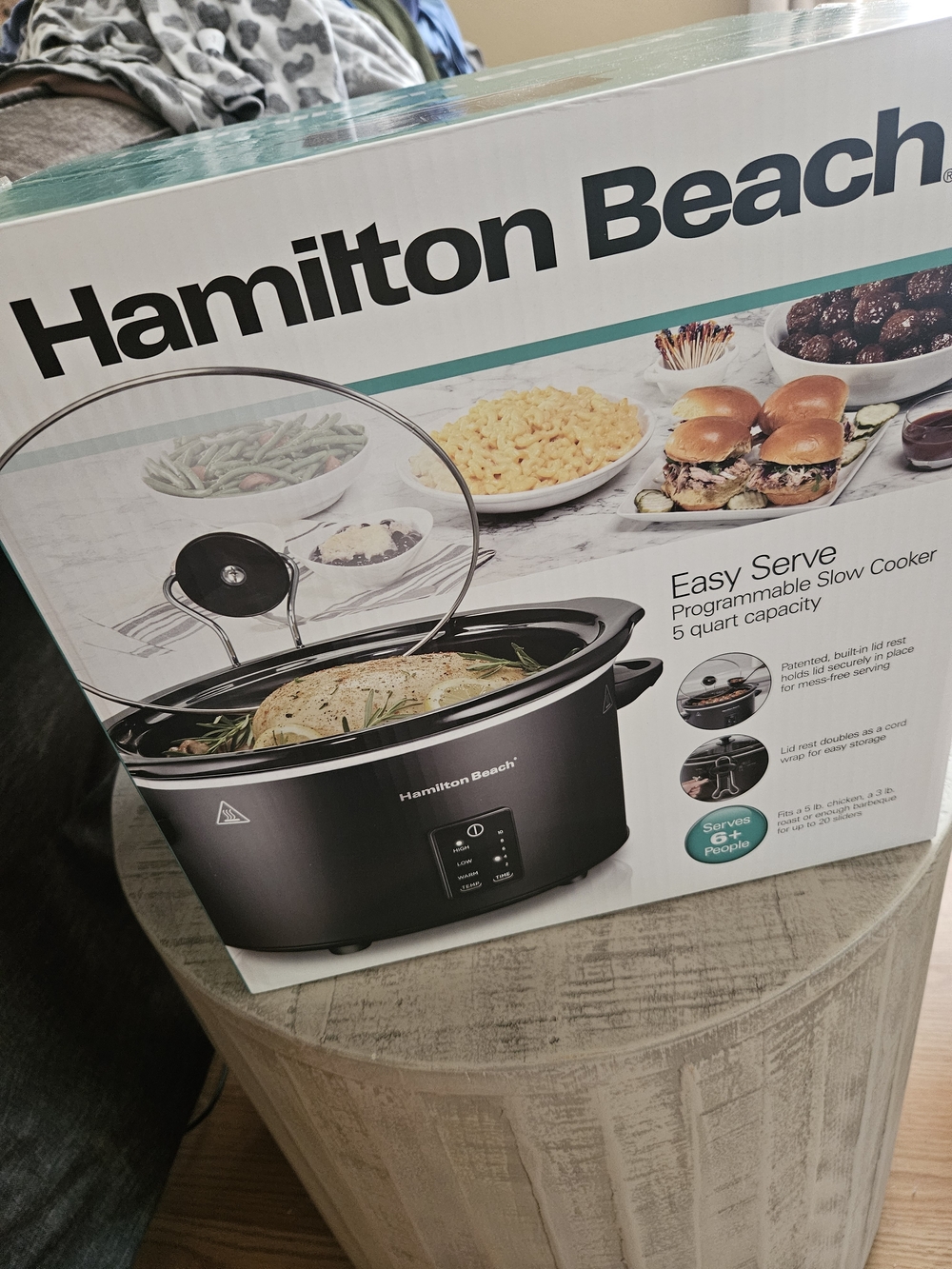 Hamilton Beach Easy Serve 5-Quart Programmable Slow Cooker - Black